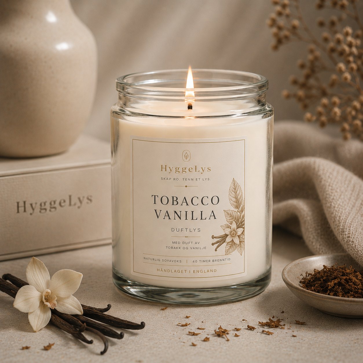 HyggeLys Nordic Escape Scented Candle Gift Set – 3-Pack Soy Wax