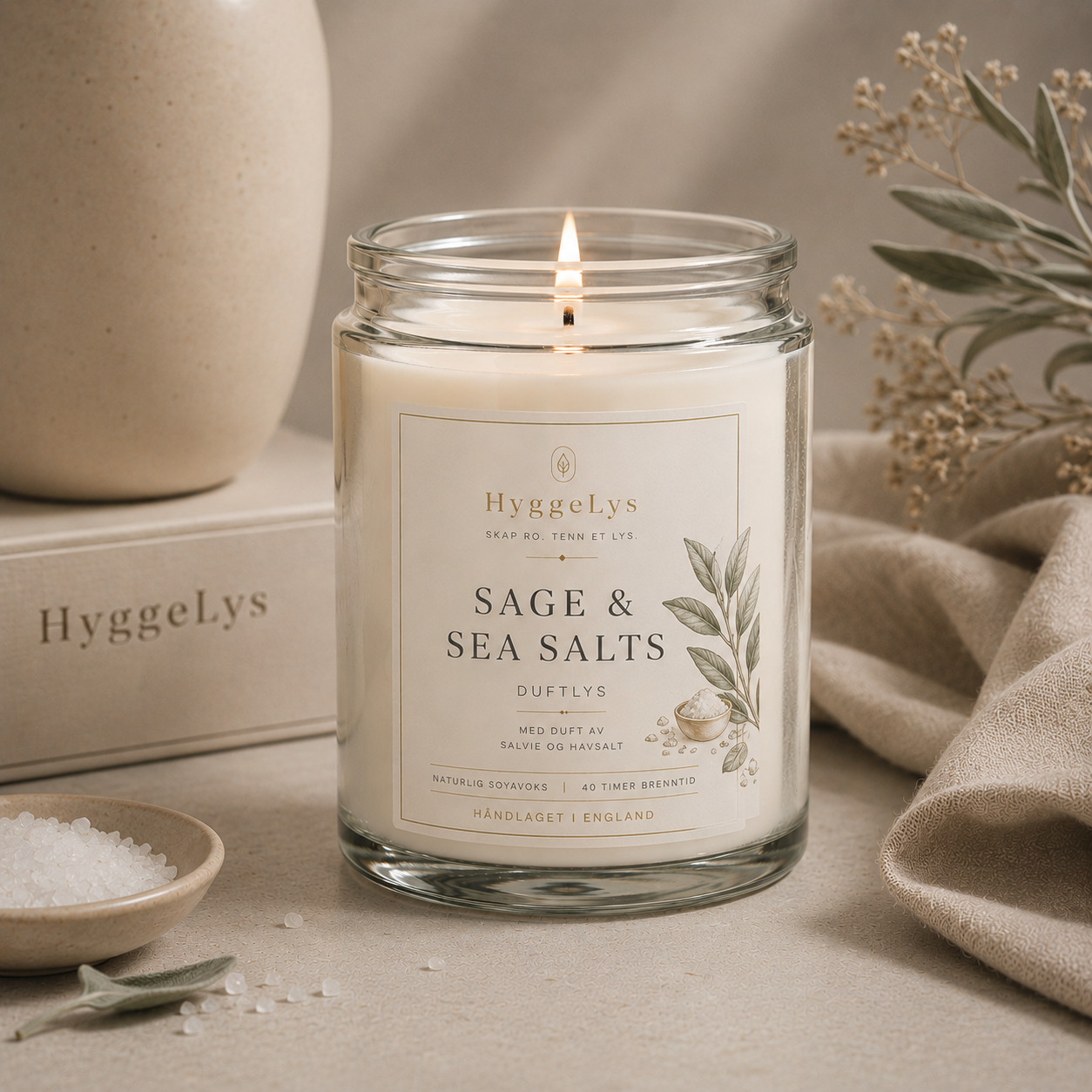 HyggeLys Nordic Escape Scented Candle Gift Set – 3-Pack Soy Wax